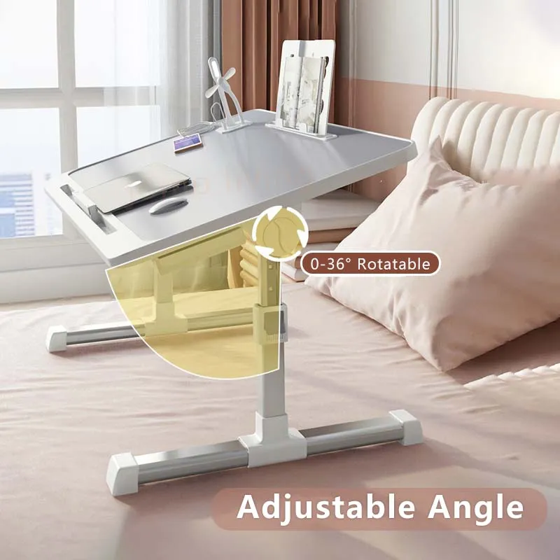 Foldable Lift Small Table Laptop Desk for Bed Adjustable Notebook Stand Folding Portable Tablet Tray