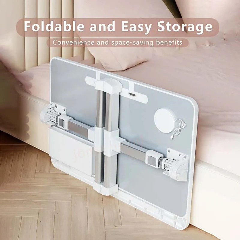 Foldable Lift Small Table Laptop Desk for Bed Adjustable Notebook Stand Folding Portable Tablet Tray