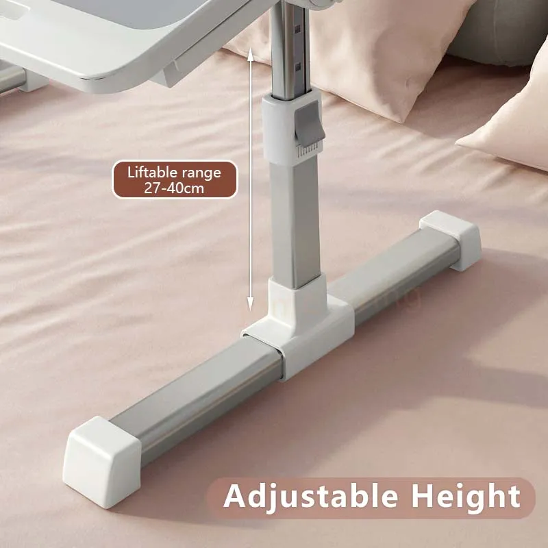 Foldable Lift Small Table Laptop Desk for Bed Adjustable Notebook Stand Folding Portable Tablet Tray