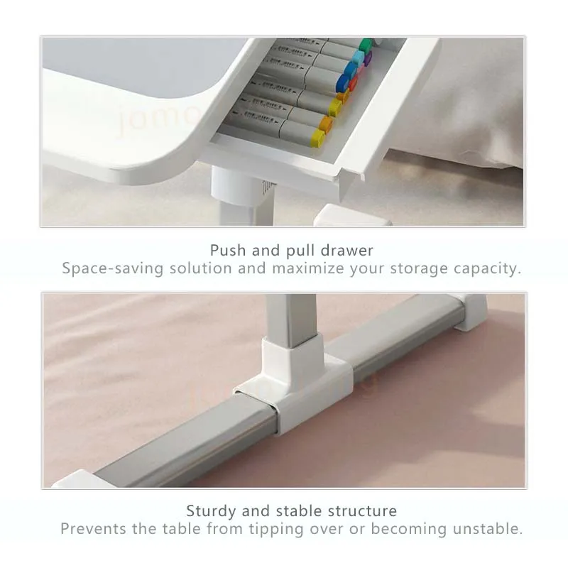 Foldable Lift Small Table Laptop Desk for Bed Adjustable Notebook Stand Folding Portable Tablet Tray