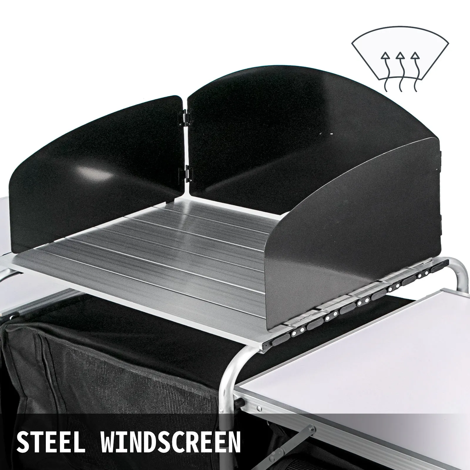 Foldable Outdoor Kitchen Table With Storage
