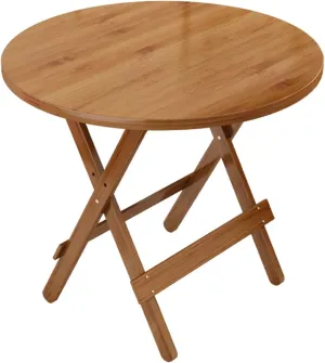 Foldable Round Table Small Dining Table Outdoor Stall Table Camping Table Portable Table Balcony Coffee Table (Size : 80x80x75cm)