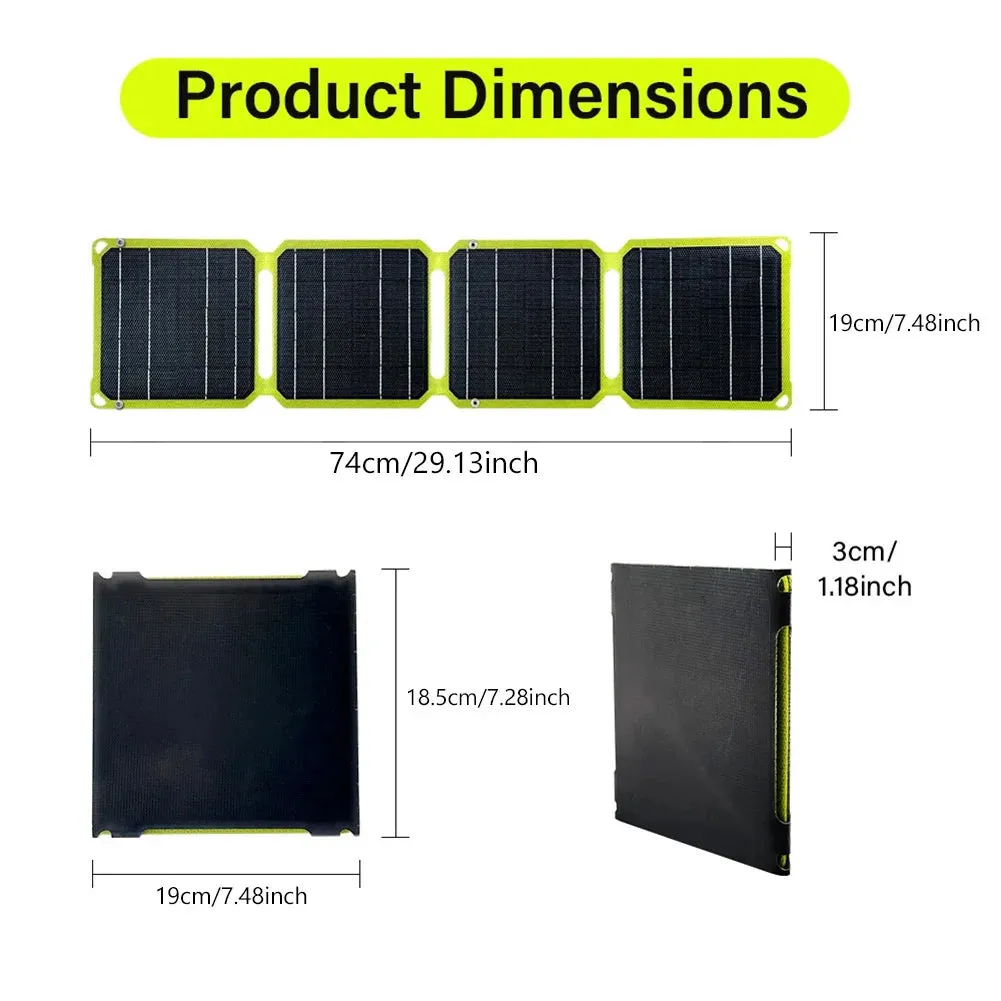 Foldable Solar Phone Charger Power Bank 30W 40W