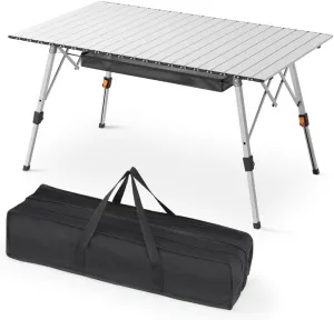 Folding Aluminum 47" Camping Table Patio Picnic Desk Lightweight w/Storage Bag