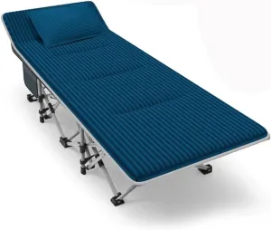 Folding Bed Camping Cot Bed Portable Compact for Outdoor Travel Base Camp Mountaineering Camping Cot Bed