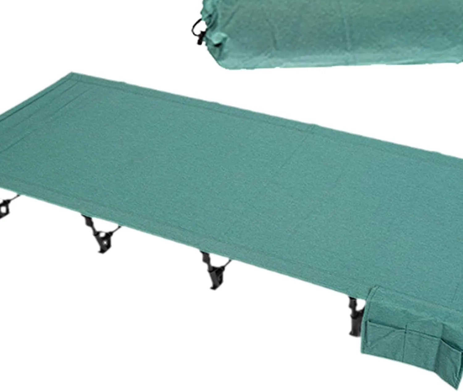 Folding Camping Cot Sleeping Cot Sturdy Single Aluminum Alloy Polyester Camp Bed Outdoor Bed for Home Beach RV Office Napping, Green