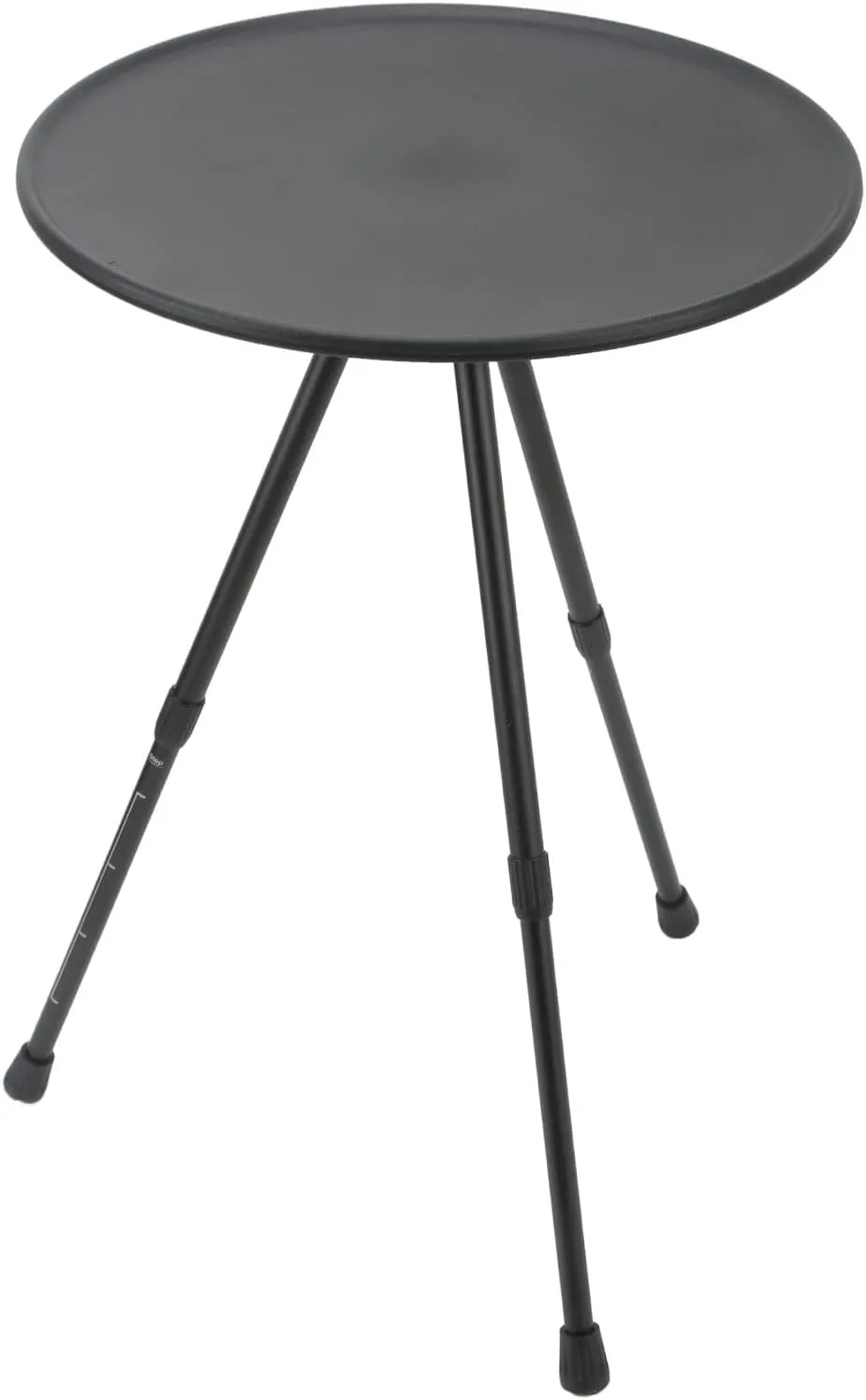 Folding Camping Table, Adjustable Round Camping Table with Carrying Bag, Portable Picnic Camping Table for Outside, Tailgating, Hiking, Camping (Matte Black)