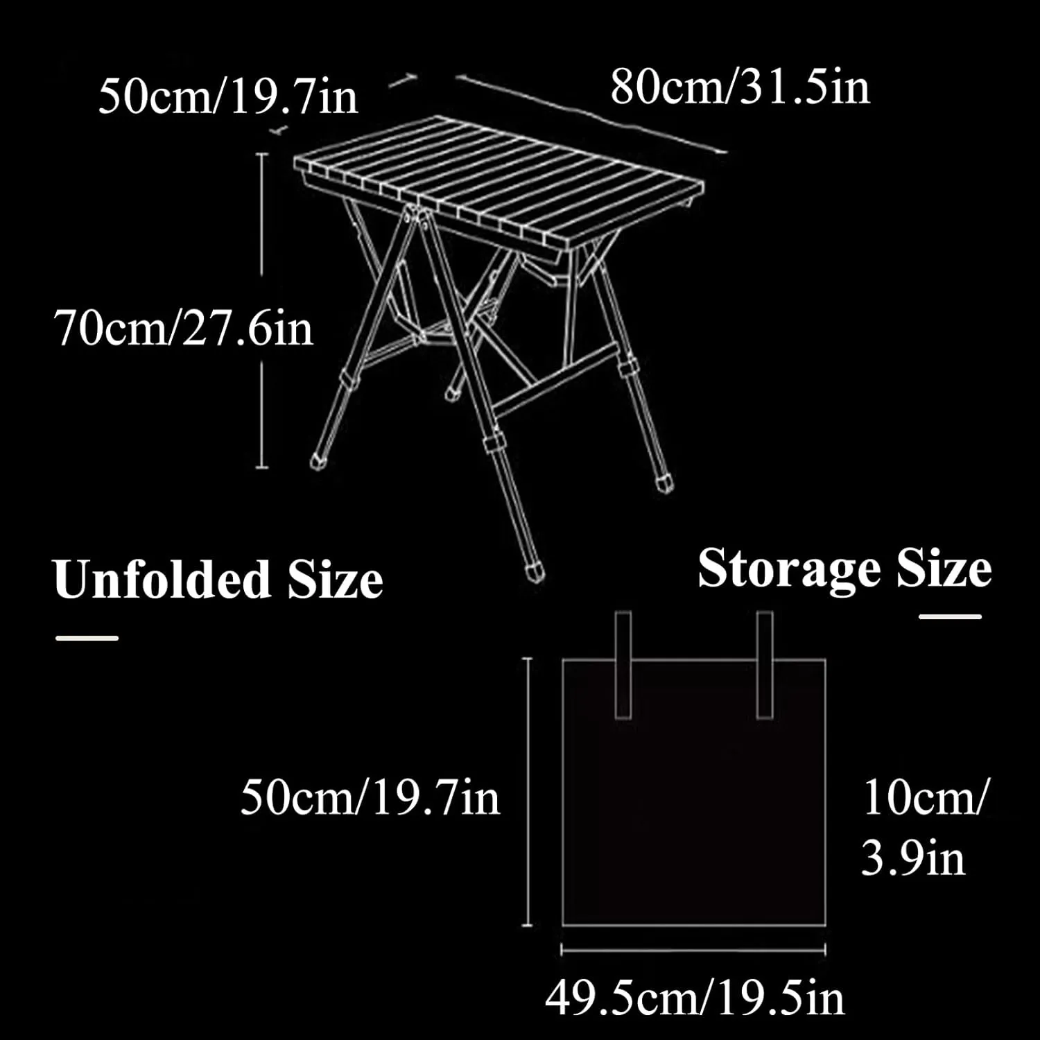 Folding Camping Table Aluminum Folding Camping Table Small Camping Side Table Easy to Assembly for Outdoor Indoor Picnic