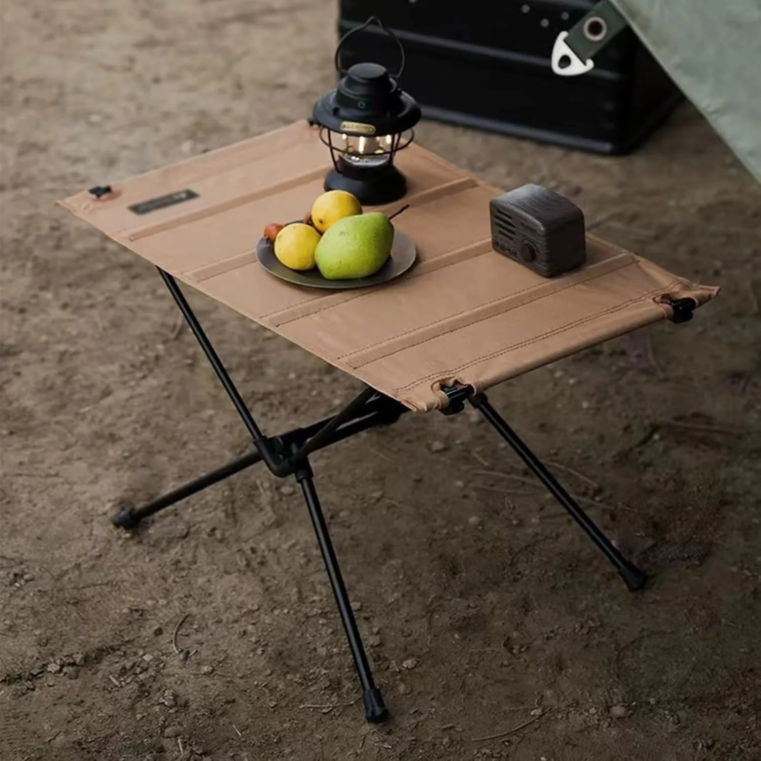 Folding Camping Table, Aluminum Portable Camp Table with Carry Bag - Compact Camping Table Support Foldable Small Table for Outdoor Camping Picnic(B)