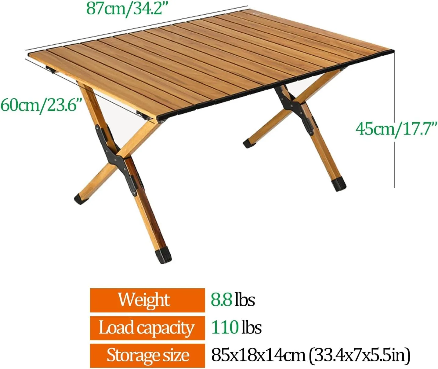 Folding Camping Table, Camp Table, Aluminum Folding Table with Carry Bag, Outdoor Camping Table for Camping/Beach/Backyard/BBQ (Color : A)