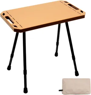 Folding Camping Table Furniture Removable Adjustable Height Picnic Table Outdoor Table for Travel Yard Patio Gardening Picnic Khaki Wilderness camping table Outdoor camping table Foldable cam