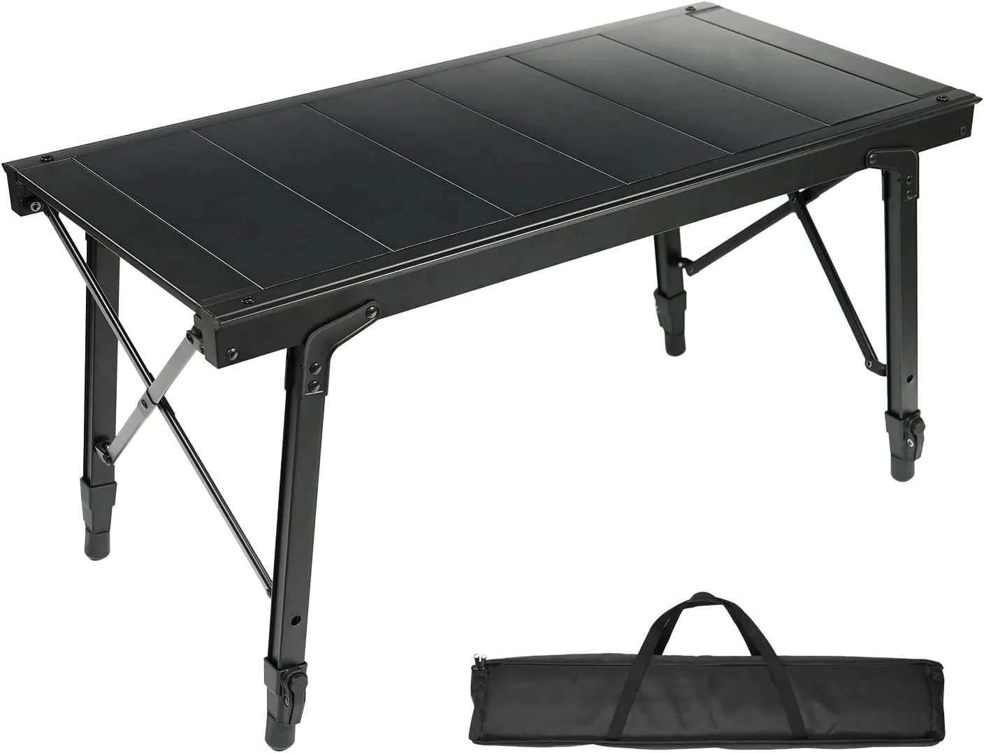 Folding Camping Table, Heavy Duty Portable Modular Outdoor Cooking System, Height Adjustable Sturdy Aluminum IGT Camp Table with Carry Bag for Camping，Holds up to 400 LBS
