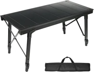 Folding Camping Table, Heavy Duty Portable Modular Outdoor Cooking System, Height Adjustable Sturdy Aluminum IGT Camp Table with Carry Bag for Camping，Holds up to 400 LBS