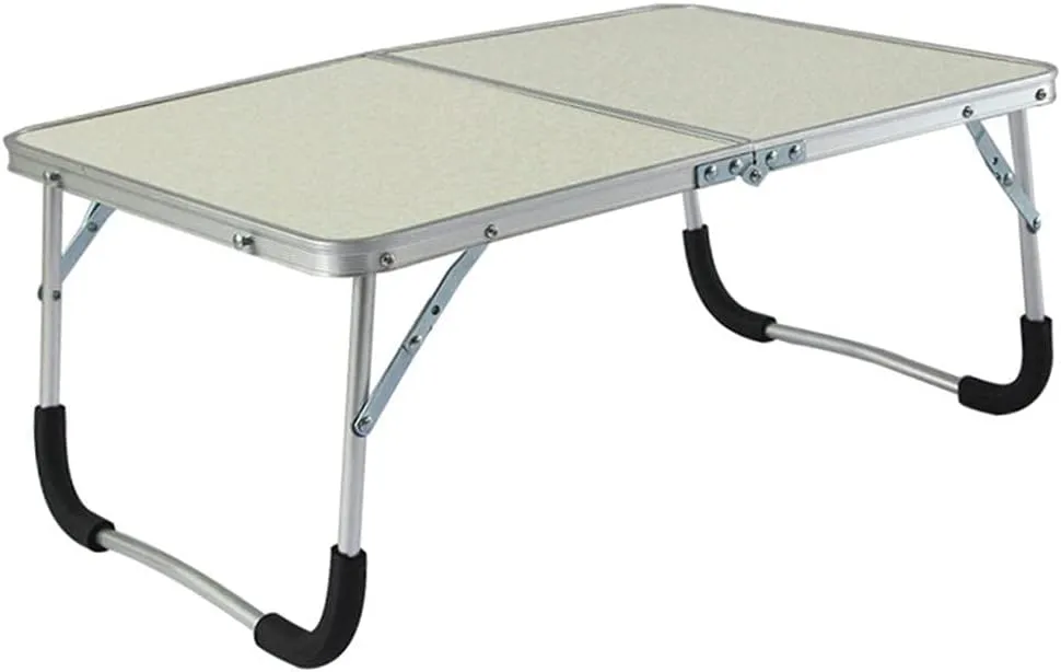 Folding Camping Table, Laptop Desk, Folding Laptop Bed Tray Bed Table, Portable Party Desk, Aluminum Lightweight Garden Picnic Table, Outdoor Dining Table for Picnic, Camp, Beach
