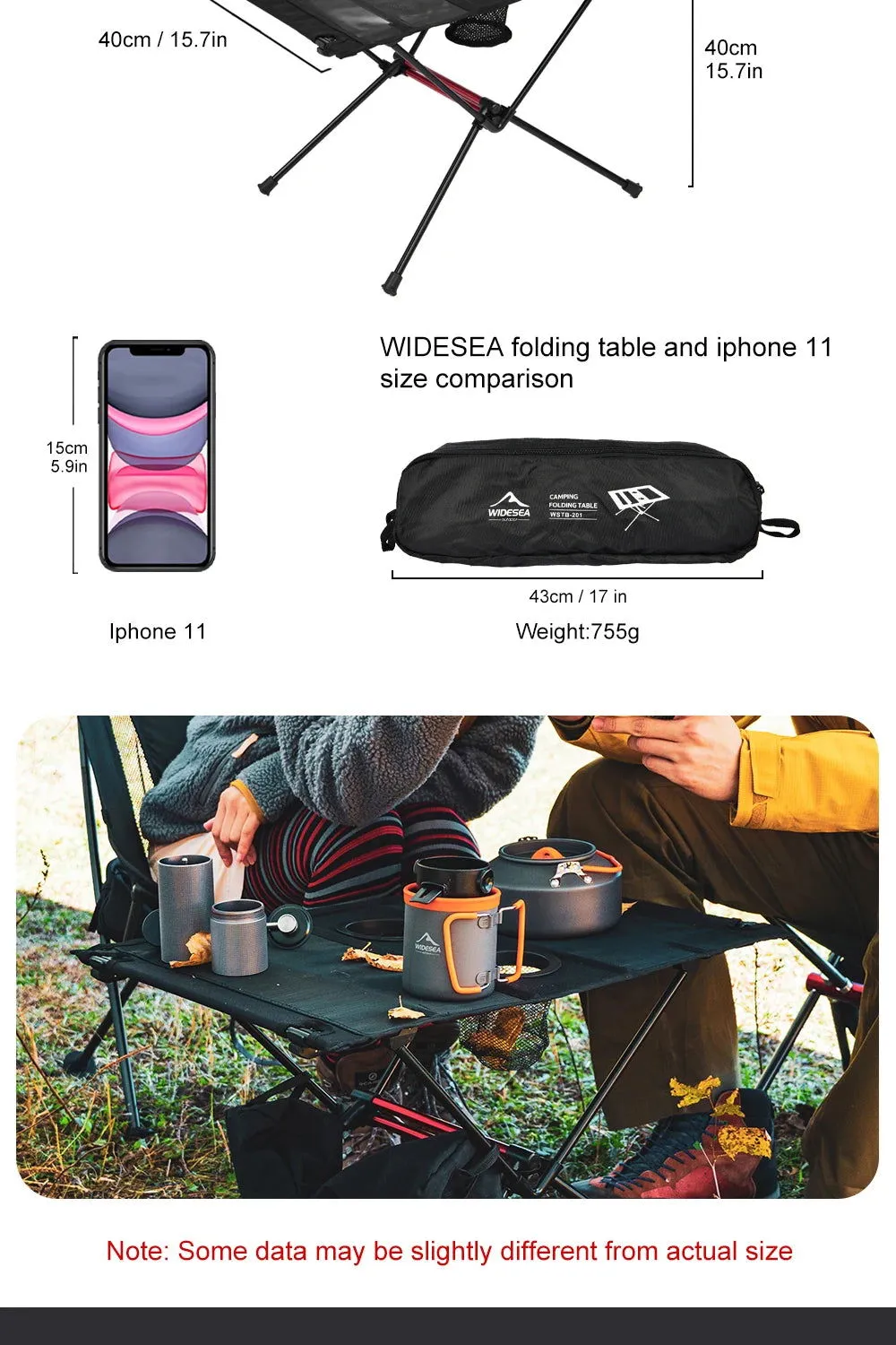 Folding Camping Table – Portable and Compact for Picnics, Travel, Fishing, and Outdoor Adventures