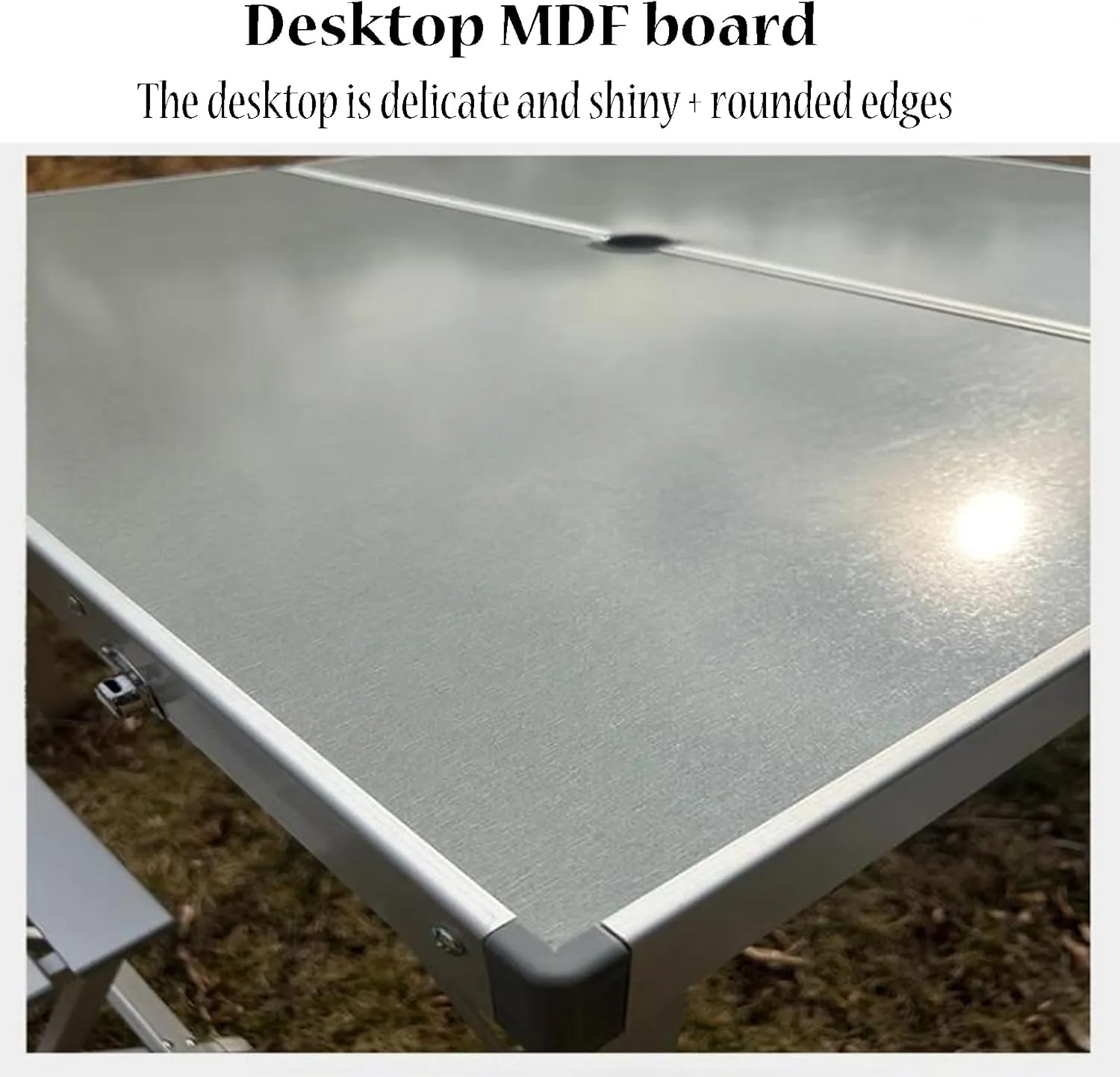 Folding Camping Table Square-shaped Picnic Table Aluminum Alloy Camping Table Roll Up Desktop with Storage Bag for Outdoor