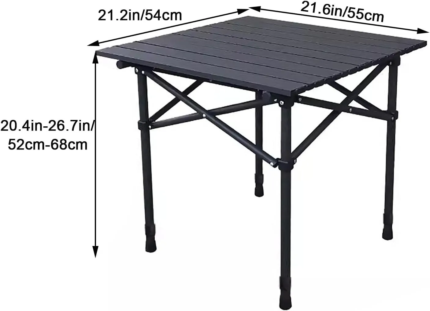 Folding Camping Table with Mesh Bag, Portable Camping Table, Lightweight Aluminum Roll-Up Folding Table, for Outdoor Camping, Picnics, Beach, Backyard