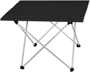 Folding Dining Table Foldable Folding Camping Hiking Desk Traveling Outdoor Furniture Table Aluminum Alloy Portable Table Outdoor Furniture (Color : Black 39x35x32cm)