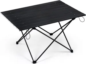 Folding Dining Table Foldable Folding Camping Hiking Desk Traveling Outdoor Furniture Table Aluminum Alloy Portable Table Outdoor Furniture (Color : Black68x46x40cm)