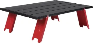 Folding Dining Table Lightweight Camping Beach Table Mini Foldable Micro Collapsible Compact Side Table Small Folding Camping Table Aluminum Portable (Color : Red and Black)