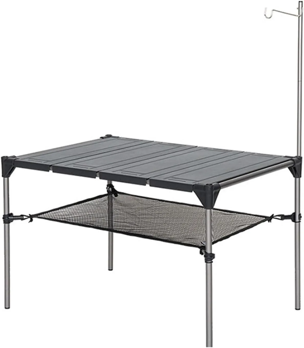Folding Dining Table Lightweight Rain-Proof Detachable Outdoor Camping Desk Aluminum Alloy Folding Table Portable Picnic Fishing Beer Table (Color : Two Table Sets)