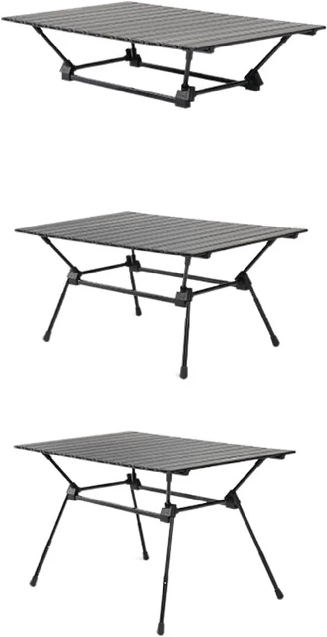 Folding Dining Table Outdoor Camping Small Table Folding Camping Table Adjustable Third Gear Height Liftable Aluminum Alloy Table Portable