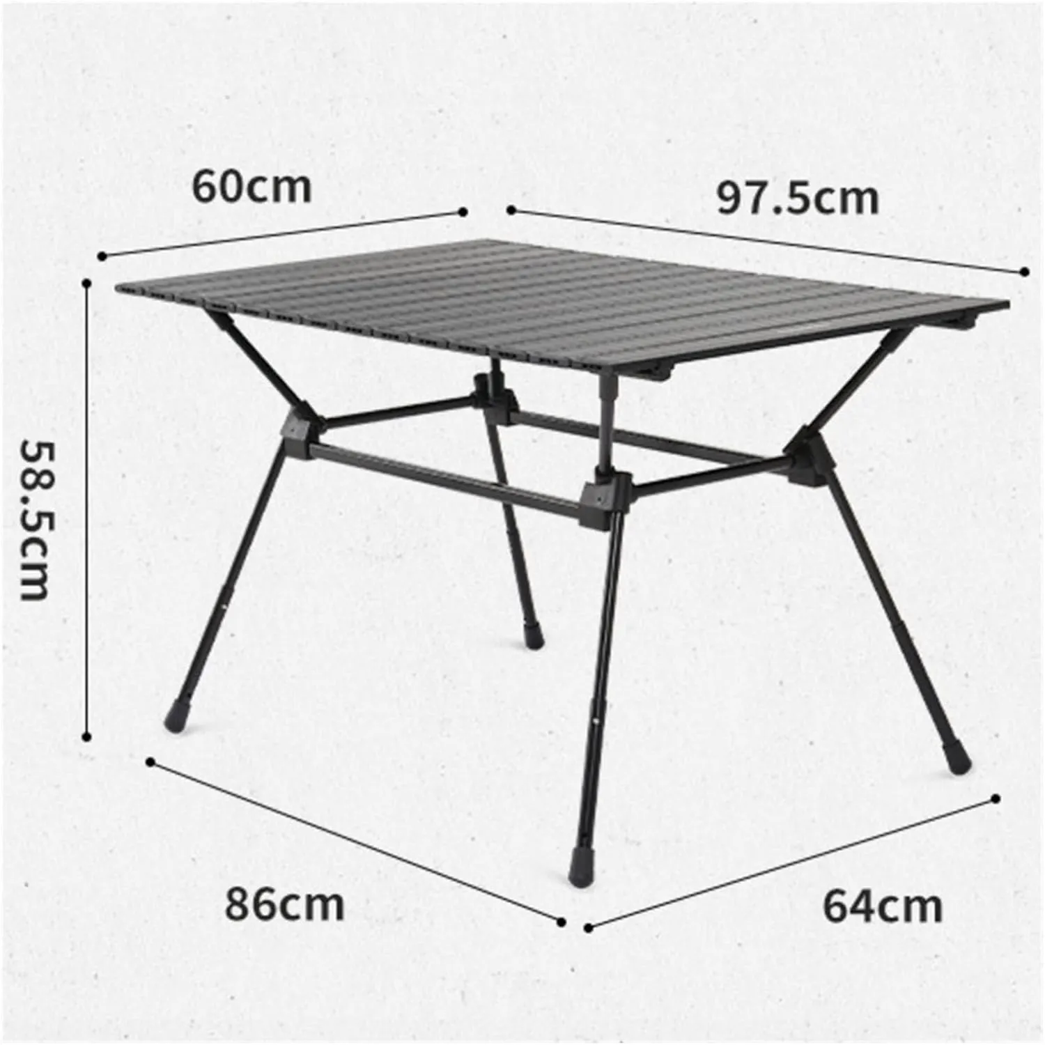 Folding Dining Table Outdoor Camping Small Table Folding Camping Table Adjustable Third Gear Height Liftable Aluminum Alloy Table Portable