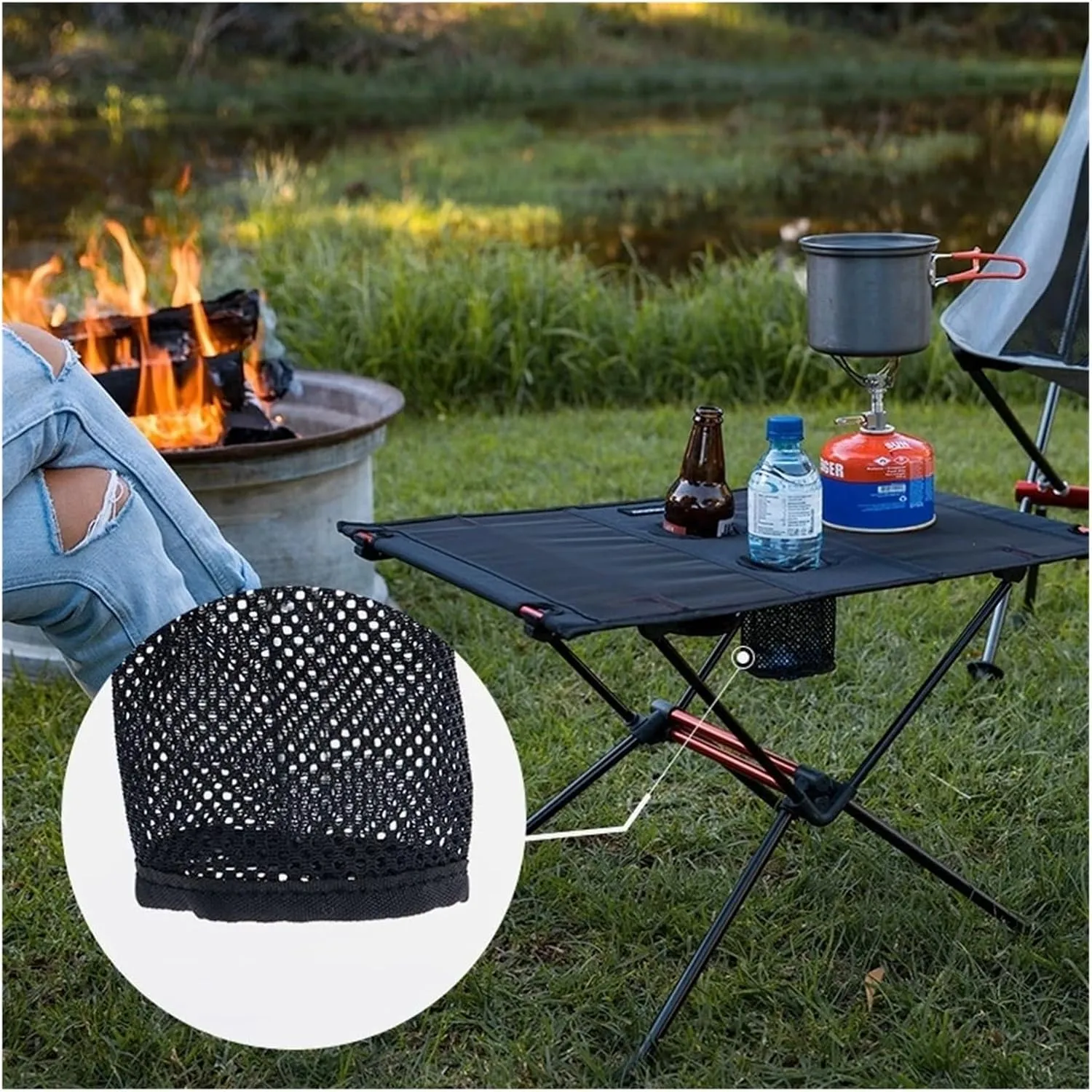 Folding Dining Table Outdoor Folding Camping Table Foldable Picnic Table Camping Table Ultralight Collapsible Aluminum Roll Up
