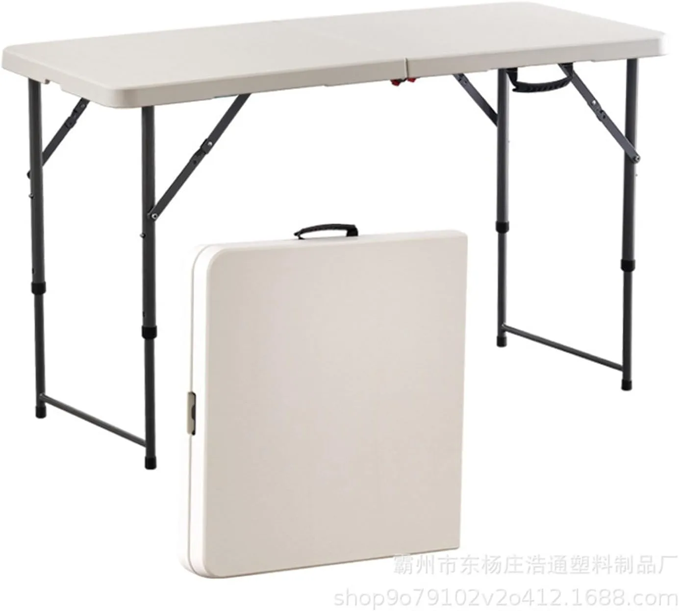 Folding Dining Table Outdoor Folding Conference Table Foldable Camping Table Outdoor Camping Folding Table Portable Office Stall Long Table (Color : 1.2M Blue)