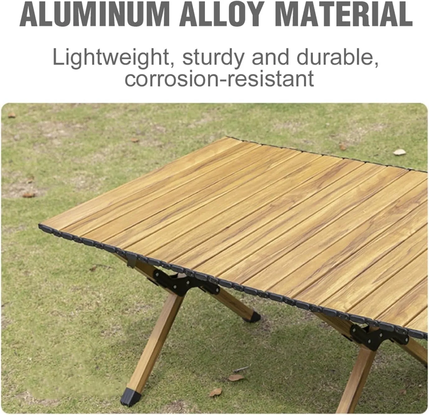 Folding Dining Table Outdoor Roll-Up Table with Storage Bag Tourist Folding Table for Picnic BBQ Foldable Camping Table Aluminum Alloy (Color : 117x60cm)