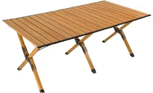 Folding Dining Table Outdoor Roll-Up Table with Storage Bag Tourist Folding Table for Picnic BBQ Foldable Camping Table Aluminum Alloy (Color : 117x60cm)