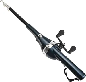 Folding Fishing Rod Telescopic Carbon Fiber Pocket Combo Fishing Rod with 80m Built-in Line Ergonomic Extendable Handle Portable Pole Telescopic and Reel Combo