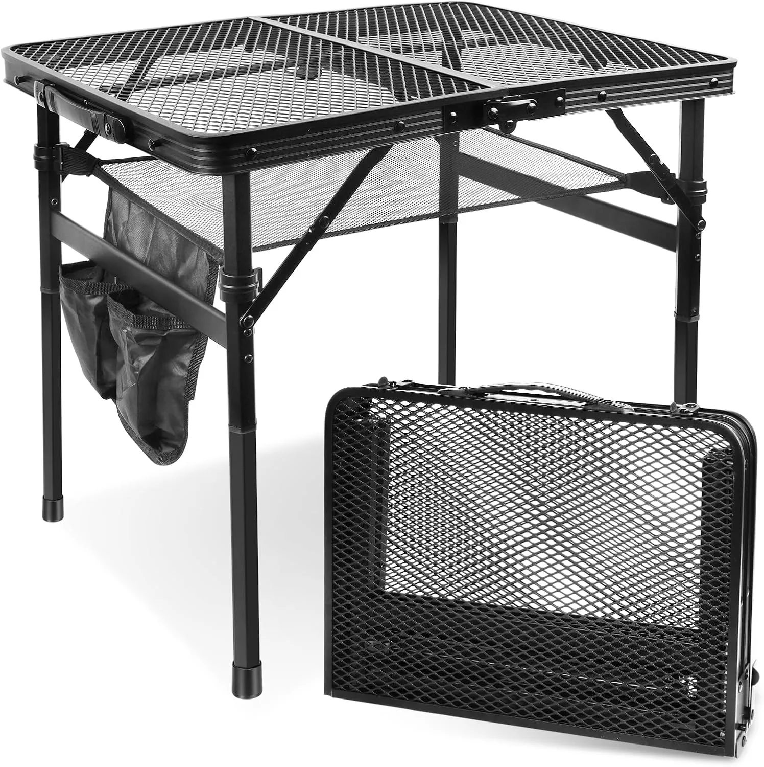 Folding Picnic Table for Grill Outdoor Camping Table with Portable Mesh Bag, Compact & Foldable for Easy Storage - Great for Picnic, Garden, Patio, Dining, BBQ, Party, Market 2Ft