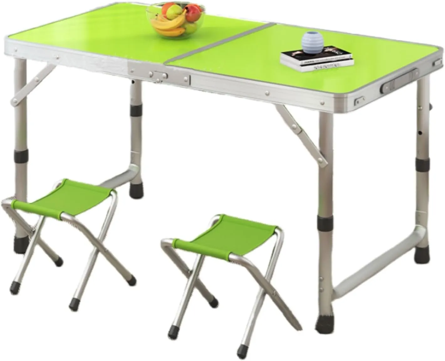 Folding Picnic Tables,Portable Kitchen Work Top Table,Heavy Duty Trestle for Party,Dinner,Buffet,Outdoor Garden,Camping Table,Lightweight Compact Table,Adjustable Height,Camping Accessories ( Size : M