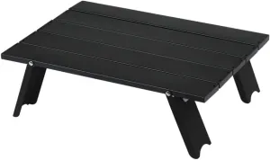 Folding Portable Camping Table Aluminium Picnic Table Travel Compact Camping Accessories Black