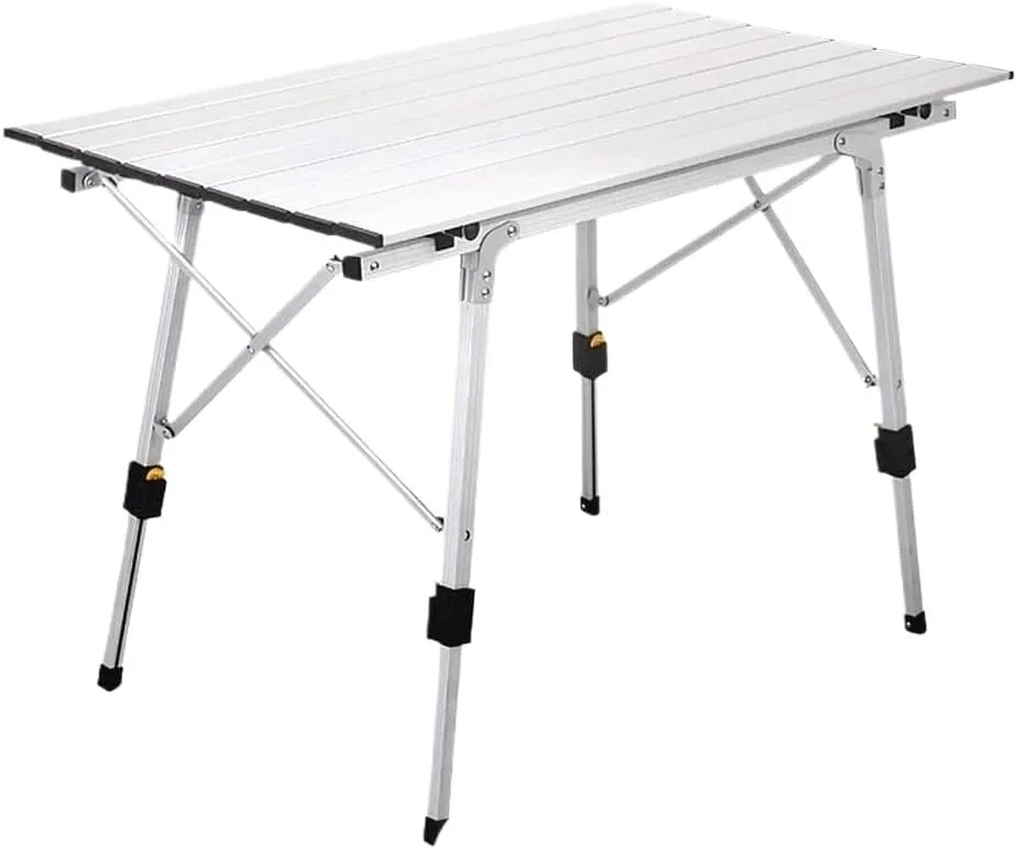 Folding Table Camping Table Picnic Table Camping Folding Table Outdoor Lift Folding Portable Picnic Camping Table with Aluminum Legs Adjustable Foldable Table Portable Outdoor Table
