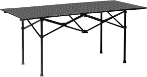 Folding Table Portable Camping Table Ultralight Collapsible Dining Table Outdoor Camp Side Table for Travel Hiking Backyard BBQ Party Picnic 47x20 in Black