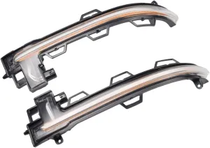 for -B-M-W- X3 X4 X5 X6 F25 F26 F15 F16 2014 2015 2016 2017 2018 2019,63137280771, 63137280772 Dynamic LED Sequential Side Mirror Turn Signal Light Blinker Indicator(clear)