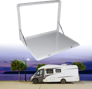 FQWYNMZ RV Dining Table, Folding Camp Table, Foldable External Table 25KG Load, RV Caravans Made of Aluminium Alloy, for RV Motorhome Outdoor Camping Picnic (Color : White, Size : 60x45cm/24x18in)