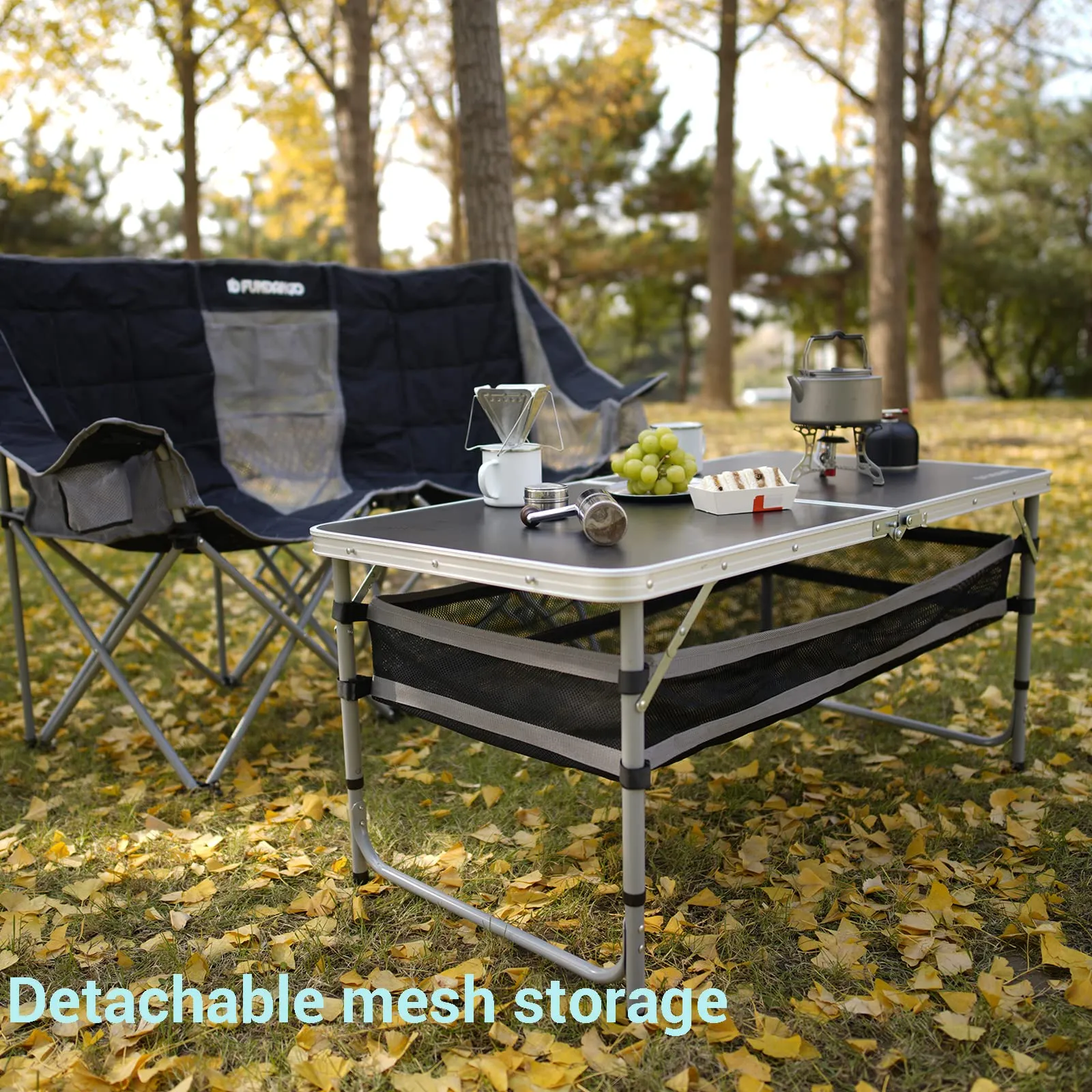FUNDANGO Mdf 12060 Folding Table with Storage Cabinet