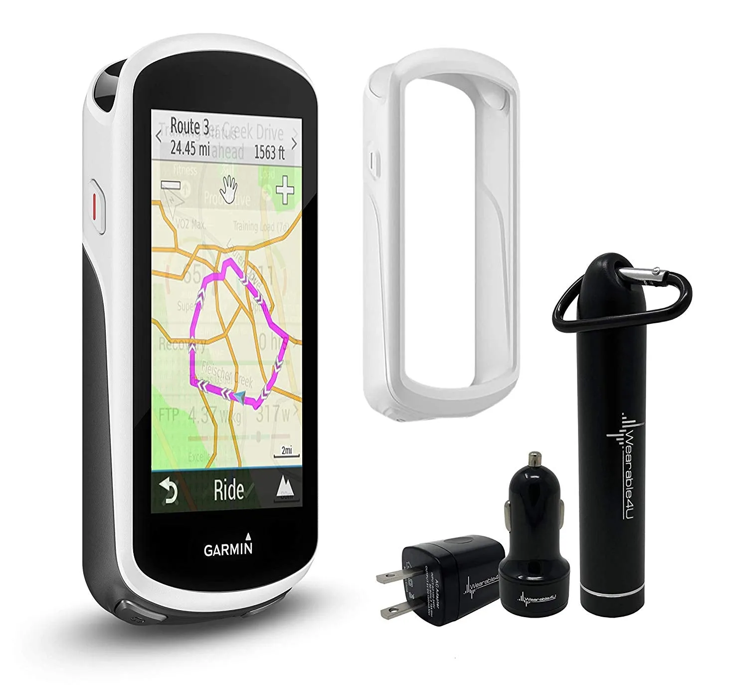 Garmin Edge 1030 GPS Cycling Computer w/ Wearable4U Bundle & Case 010-01758-00
