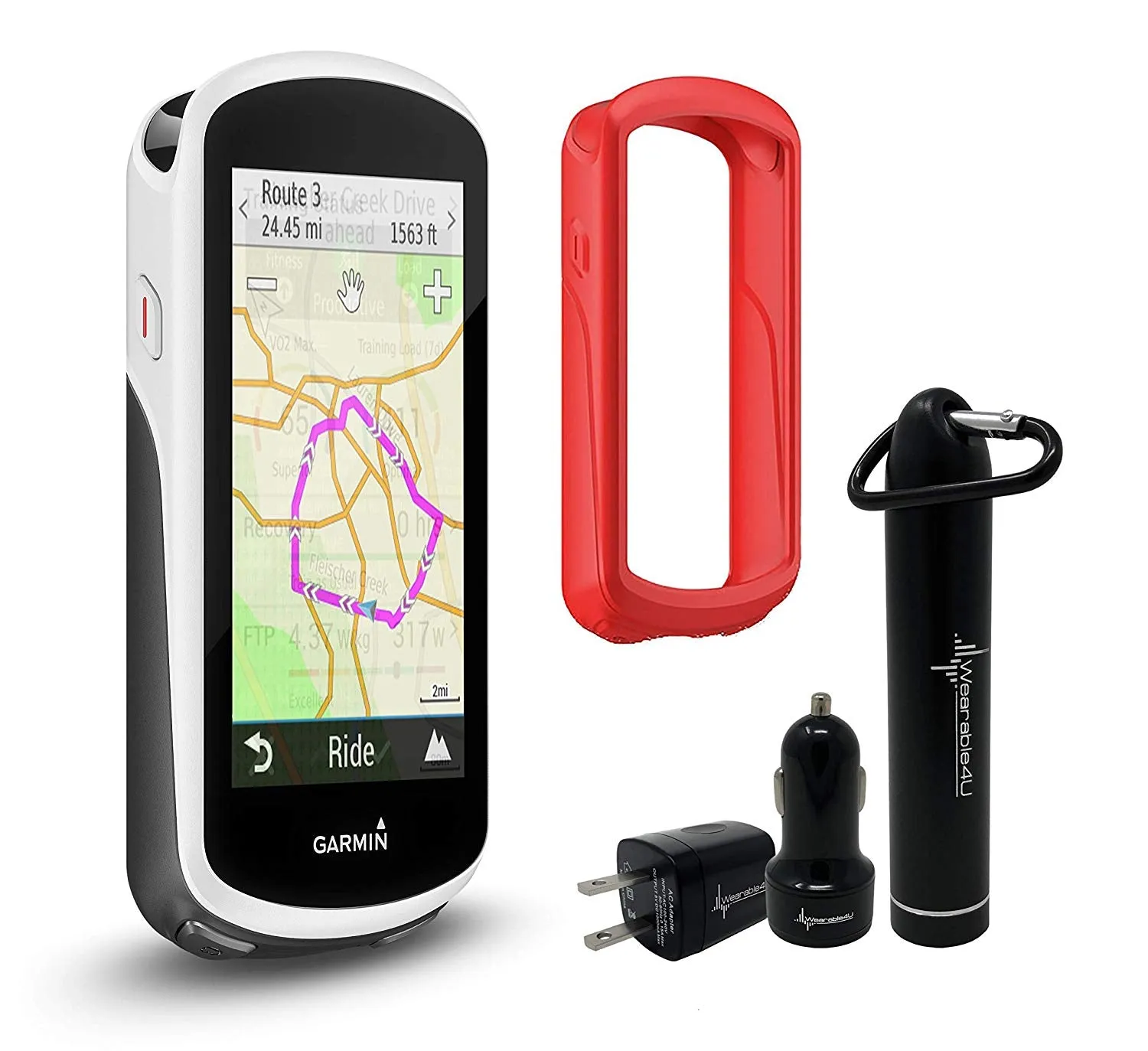 Garmin Edge 1030 GPS Cycling Computer w/ Wearable4U Bundle & Case 010-01758-00