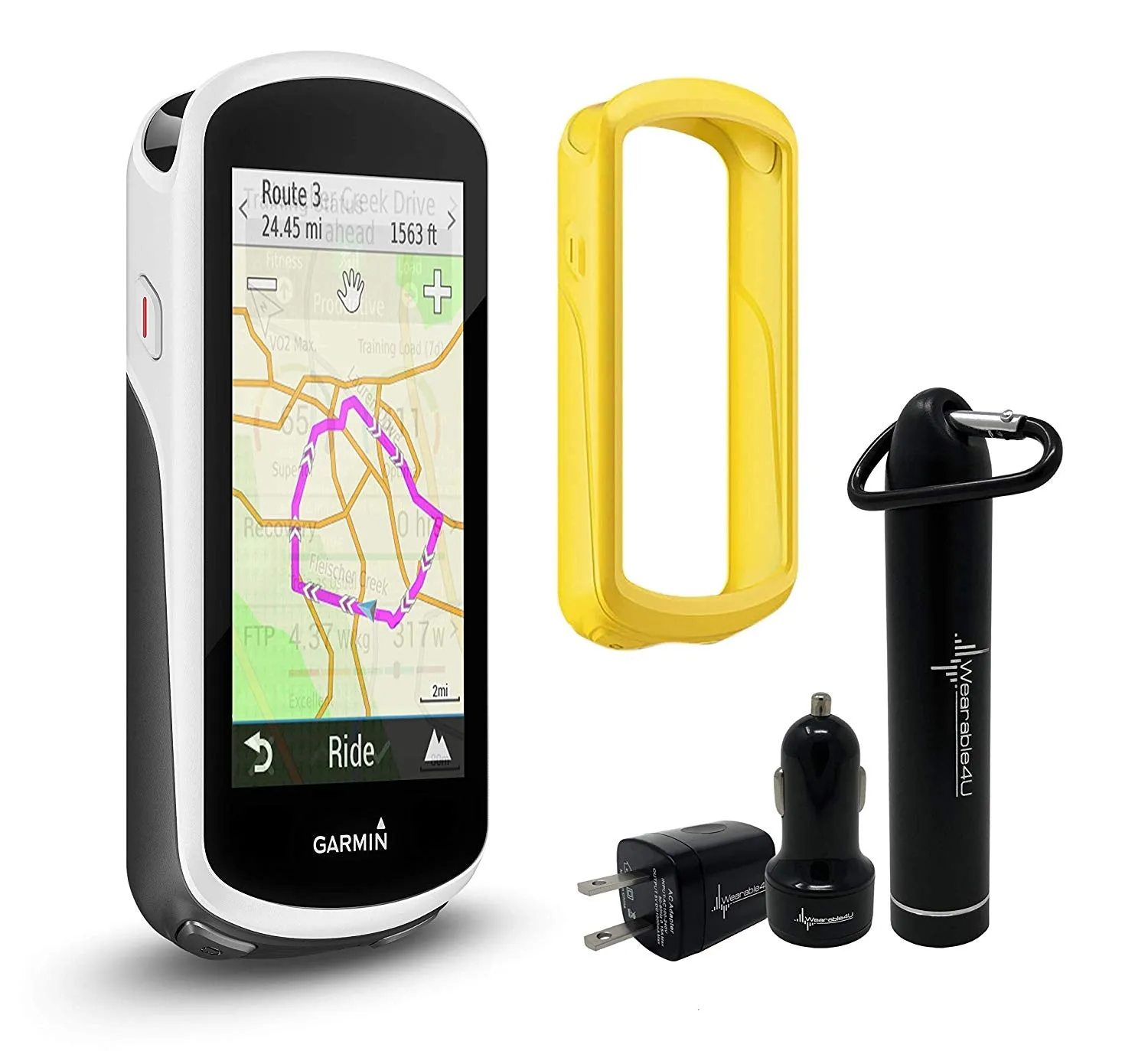 Garmin Edge 1030 GPS Cycling Computer w/ Wearable4U Bundle & Case 010-01758-00