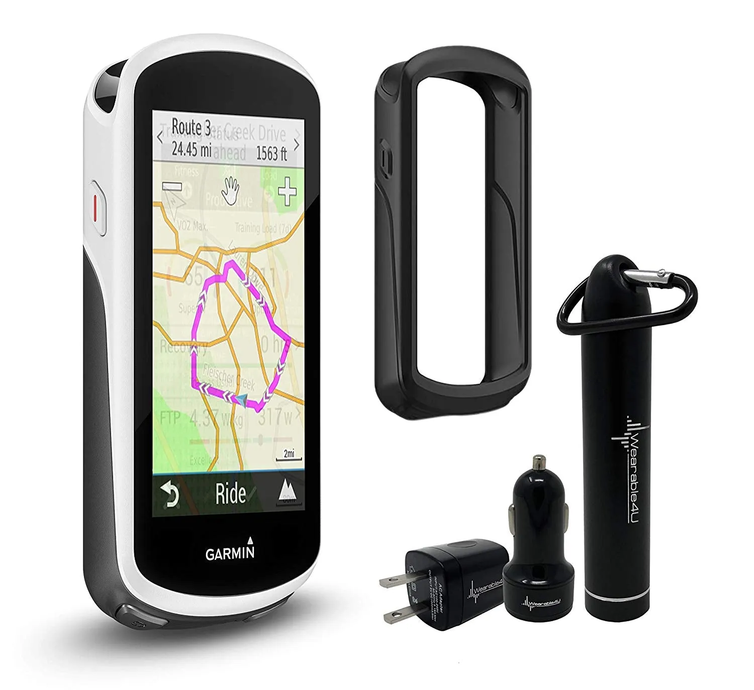 Garmin Edge 1030 GPS Cycling Computer w/ Wearable4U Bundle & Case 010-01758-00