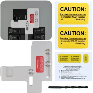 Generator Interlock Kits are Compatible with Siemens or Murray 150 or 200 amp Panels. The spacing Between Main and Branch Breakers is 7/8-1 1/4"，Professional Interlock Kit(SIE-P2)