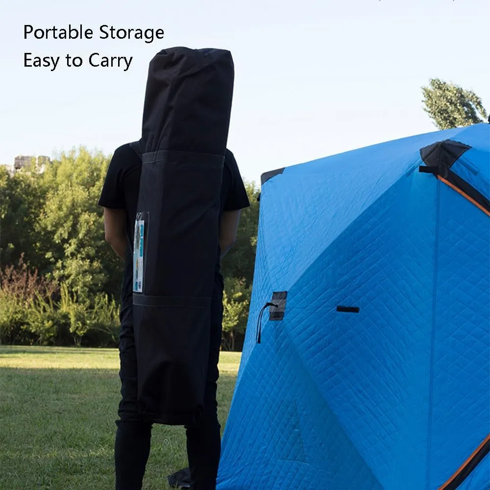 GeRRiT Camping Equipment Winter Fishing Tent Ice Fishing Shelter Thermal Reflective Fabric Three Layer Quilted Insulation Effect