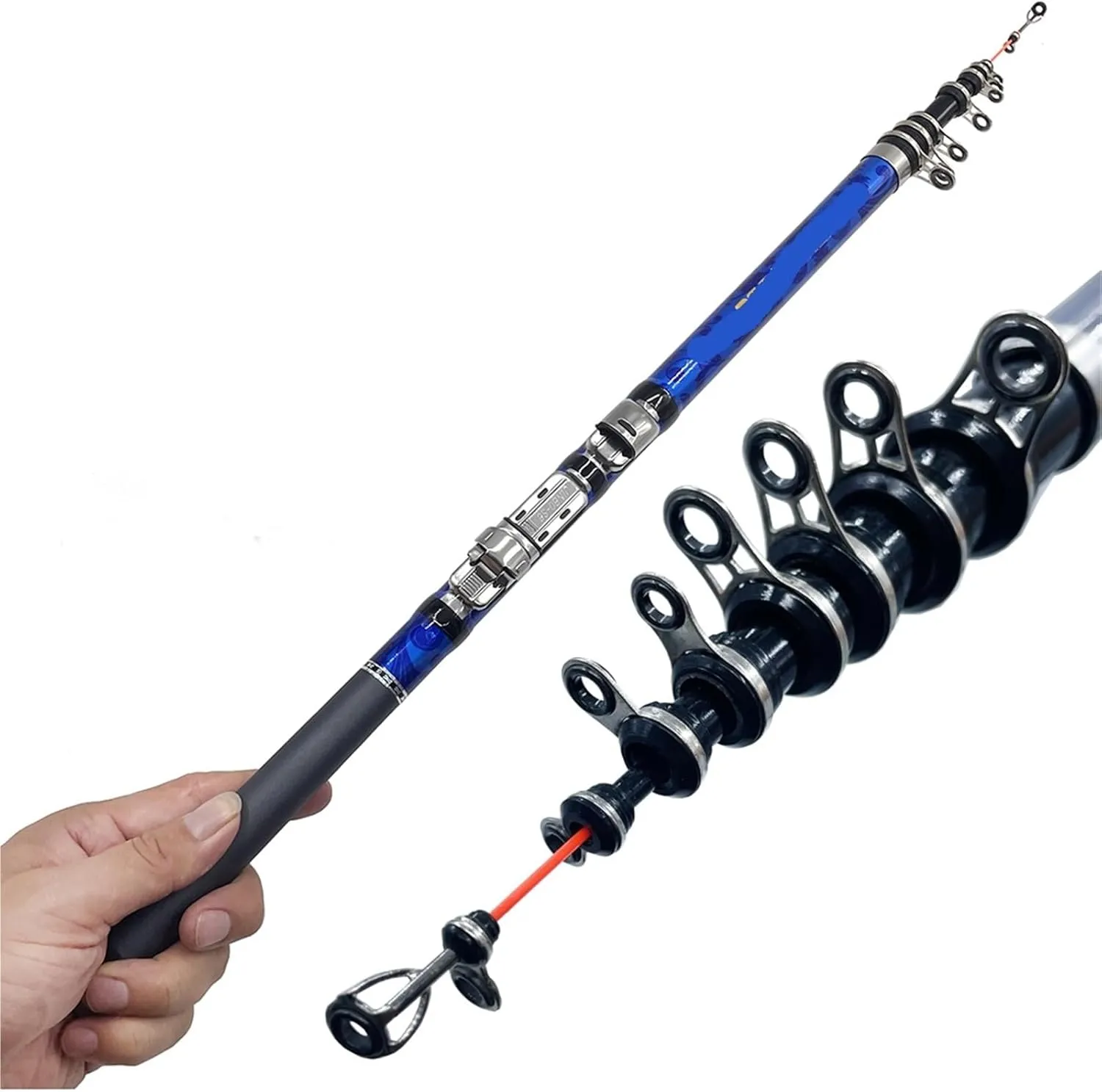 GHOTDA 3M 2.7M 2.4M 2.1M 1.8M 1.5M Fishing Rod Carbon Fiber Telescopic Portable Spinning Rock Ultralight Travel Pole