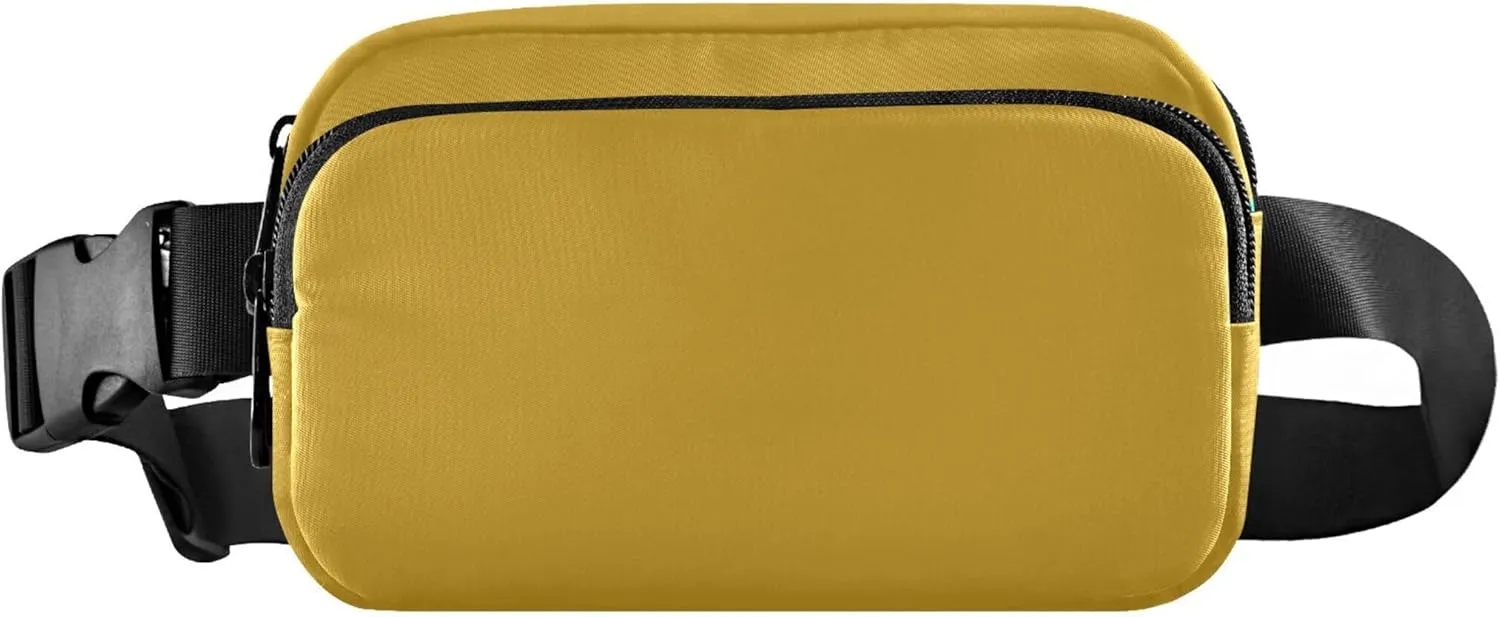 Goldenrod Fanny Belt Bag Waist Packs Crossbody Bags Bum Bag for Running Hiking Travel Workout Adjustable Strap for Women Men
