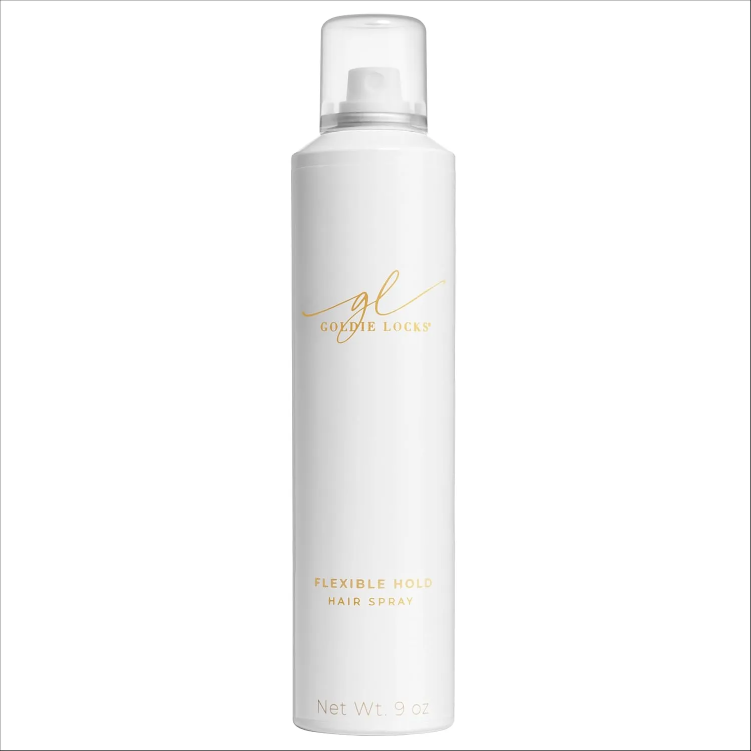 Goldie Locks Flexible Hold Hair Spray, Brushable Finish, Humidity Resistant, Lightweight for Volume & Styling Control, Non-Sticky, Provides All-Day Hold, Safe for All Hair Types & Extensions, 9 oz