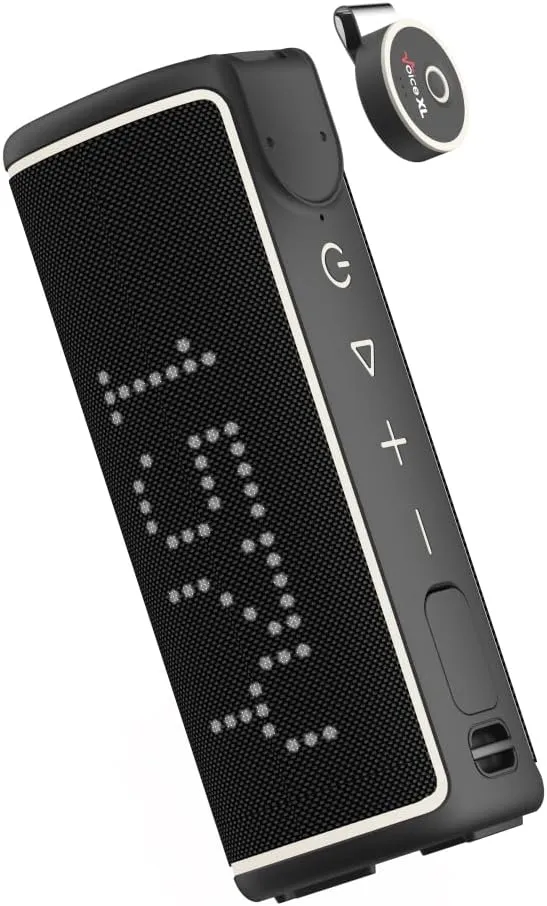 GOLFBUDDY Voice XL Magnetic Golf GPS Speaker - Distances Visible, Rich Sound with 20W Woofer & 10W Tweeter, Clip-on Remote Controller, Attachable to Golf Cart, 10 Hours Battery Life, IPX6 Waterproof